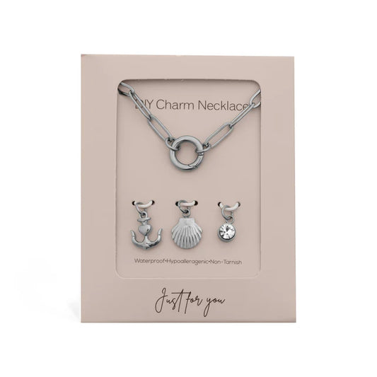 Shell Anchor Charm Holder Necklace Gift Set!