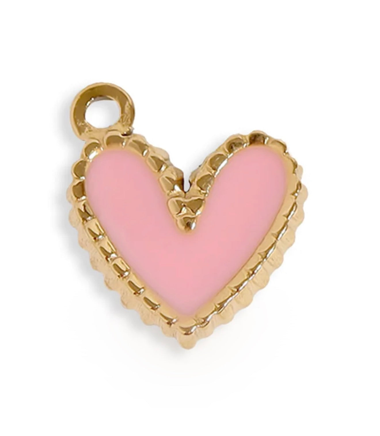 Epoxy Heart Charm - Pink
