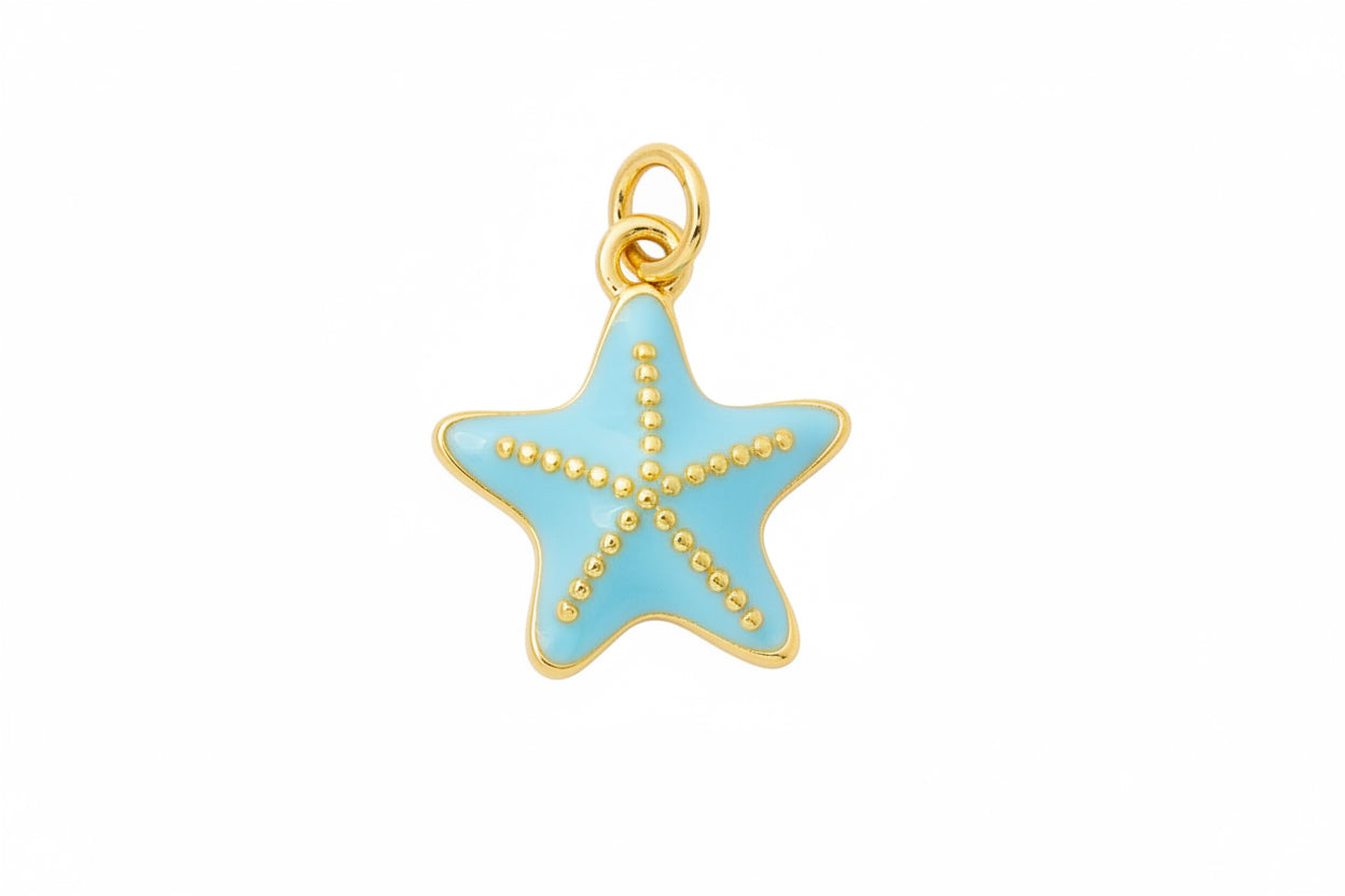 Starfish Charm - Light Blue