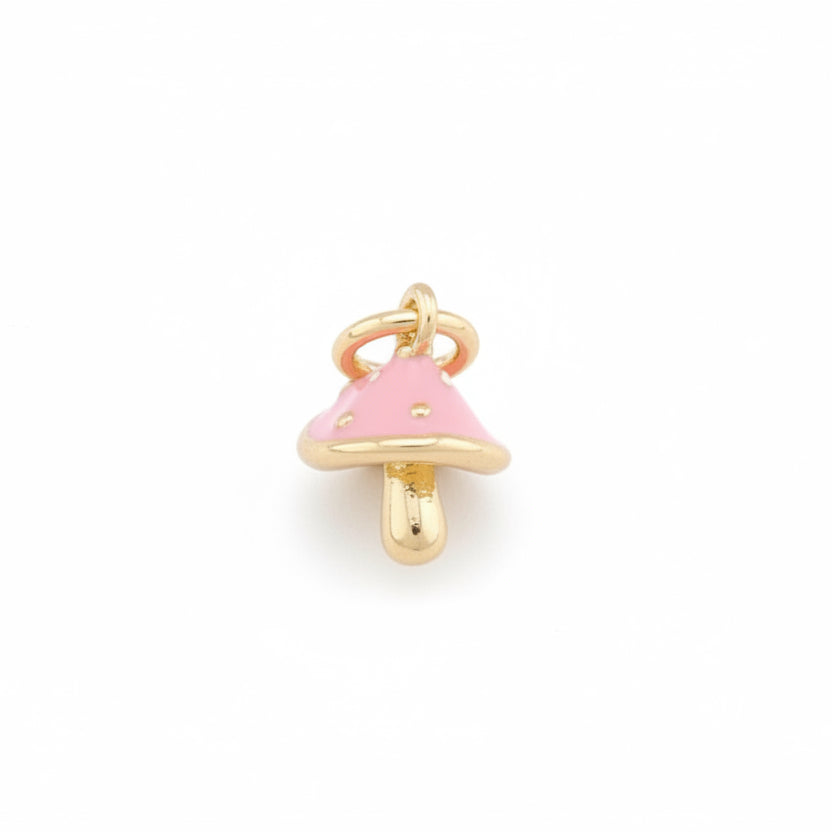 Pink Mushroom Charm