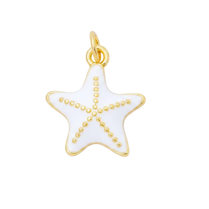 Starfish Charm - White