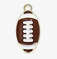 Football Charm - Brown Enamel