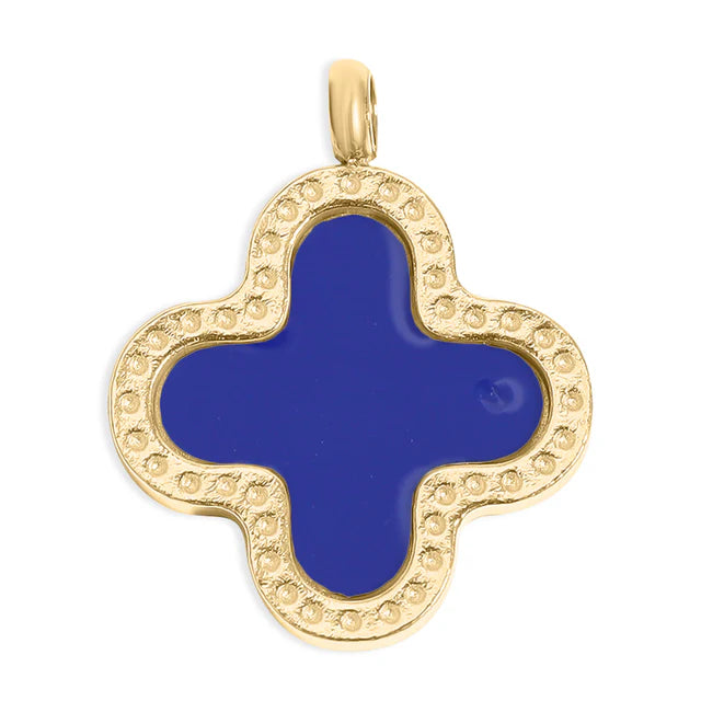 Lucky Clover Charm - Blue