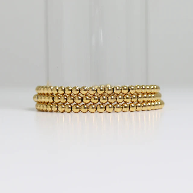 Gold Beaded Stretch Bracelet