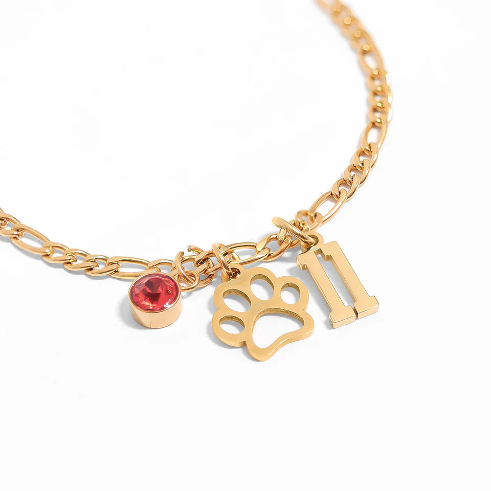 Gold PVD Coated Stainless Steel Sport Letter Pendant