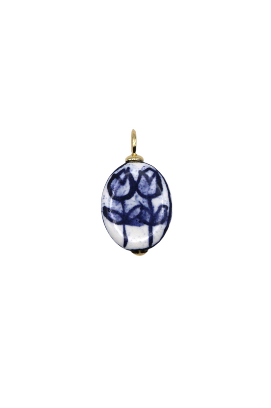 Blue Painted Tulip Charm