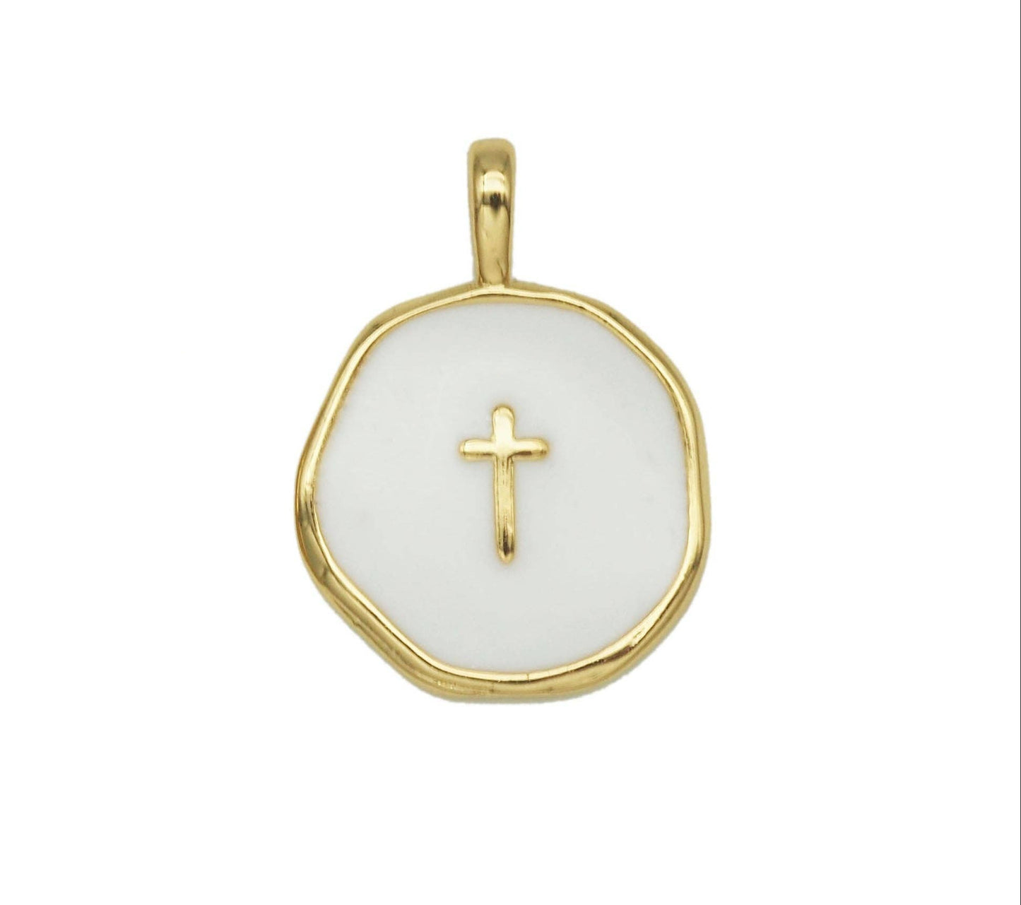 Enamel Cross Charm