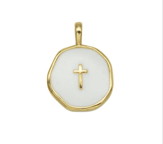 Enamel Cross Charm