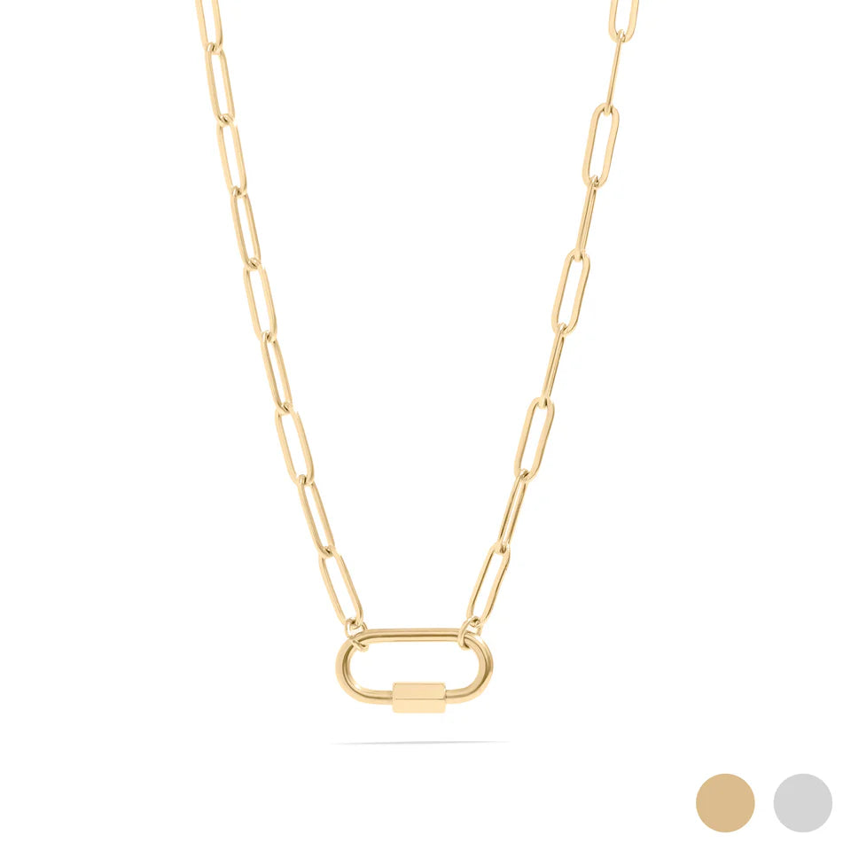 Carabiner Charm Keeper Necklace
