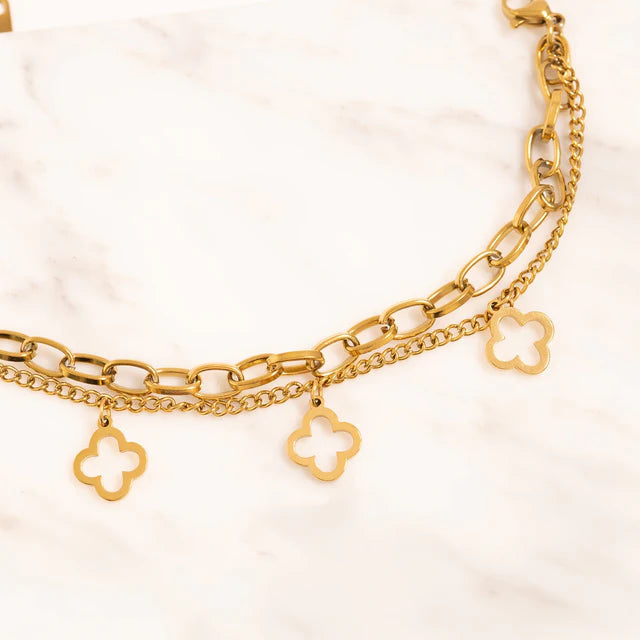 Lucky Clover Charm Bracelet