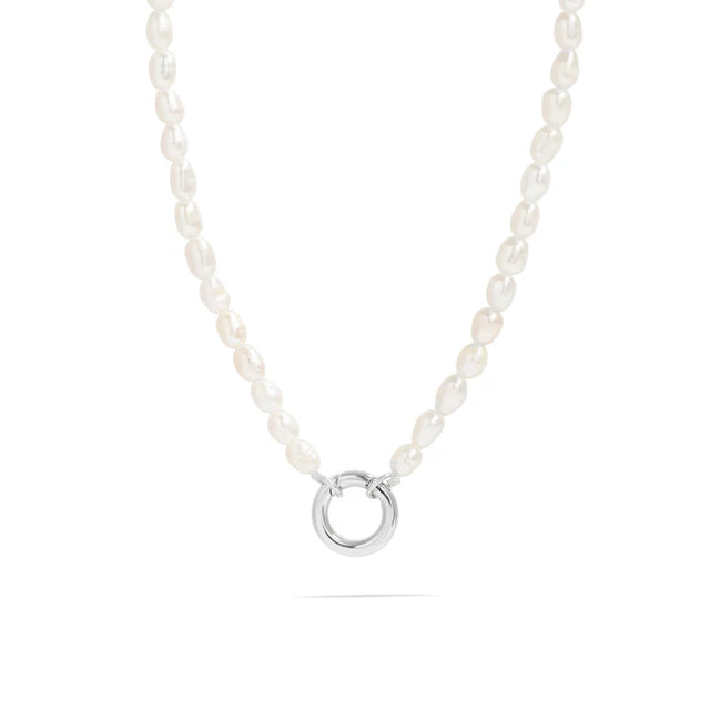 Freshwater Pearl Charm Holder Necklace
