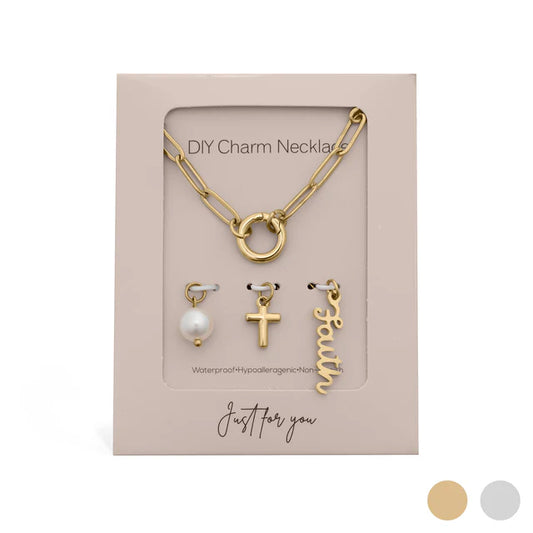 Faith Charm Holder Necklace Gift Set!