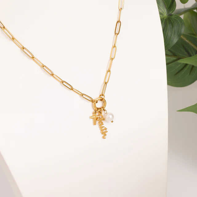 Faith Charm Holder Necklace Gift Set!