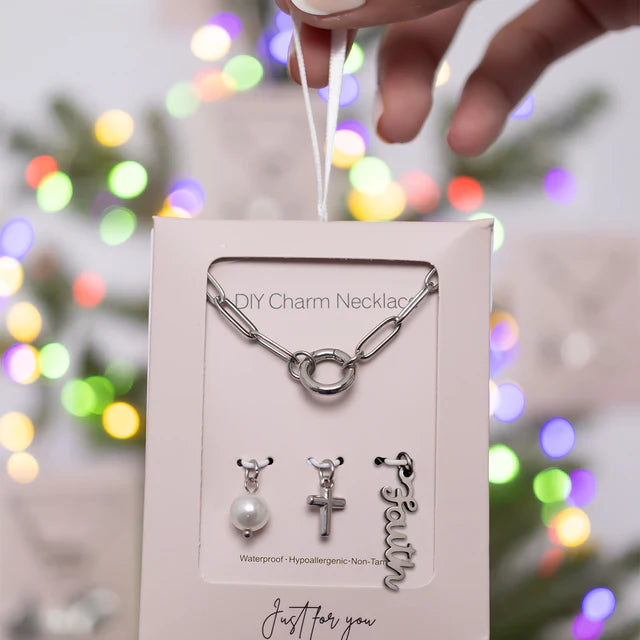 Faith Charm Holder Necklace Gift Set!