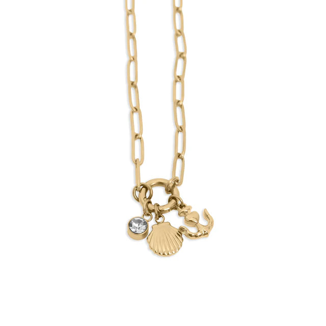 Shell Anchor Charm Holder Necklace Gift Set!