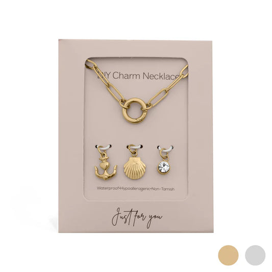 Shell Anchor Charm Holder Necklace Gift Set!