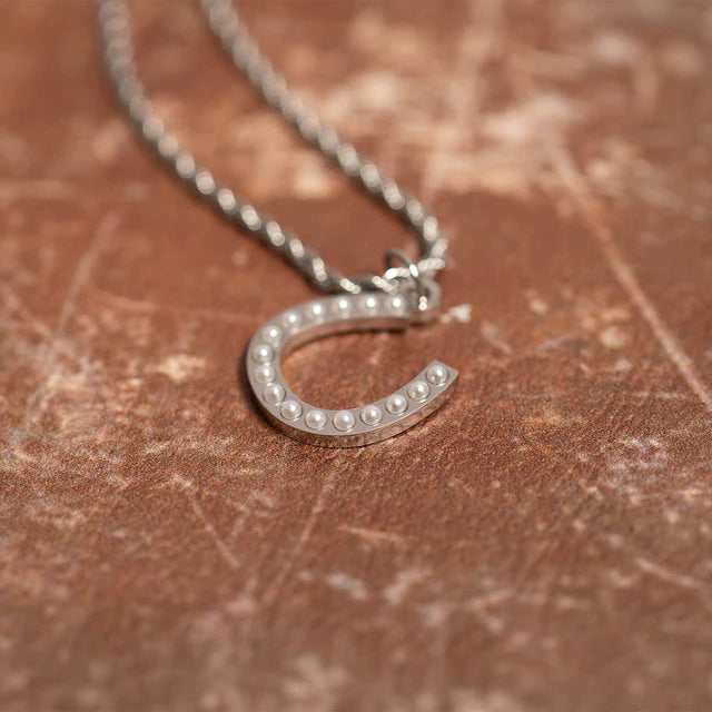 Pearl Horseshoe Charm