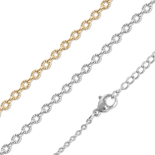 Charmable Crimped Oval Link Necklace – BE CHARMABLE