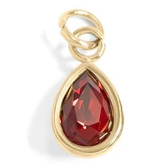 Teardrop Birthstone Charm - Gold