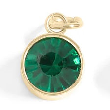 Cubic Zirconia Birthstone Charm - Gold