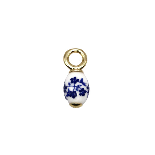 Dainty Floral Ceramic Charm