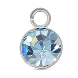 Cubic Zarconia Birthstone Charm - Stainless