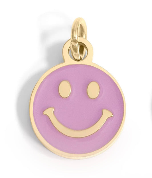 Smiley Face Charm - Purple