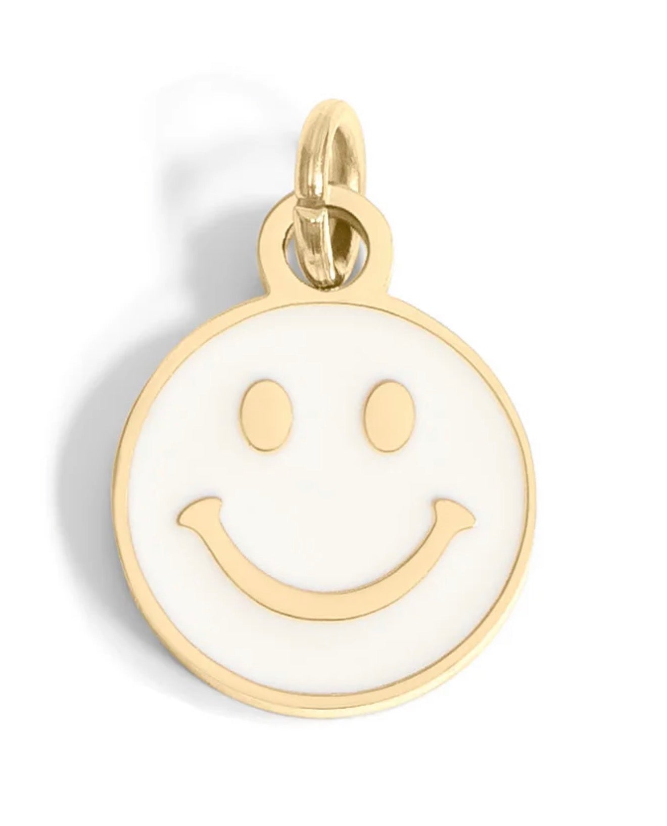 Smiley Face Charm - White
