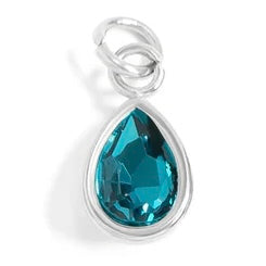 Teardrop Birthstone Charm - Stainless