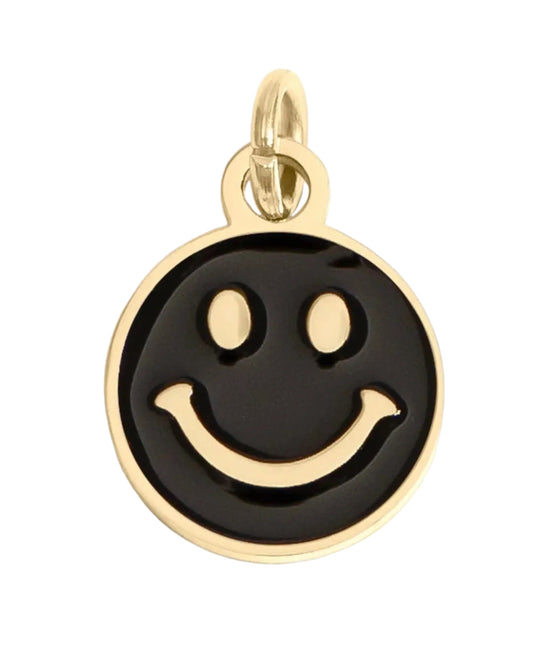 Smiley Face Charm - Black