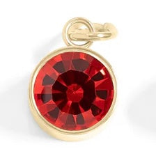 Cubic Zirconia Birthstone Charm - Gold