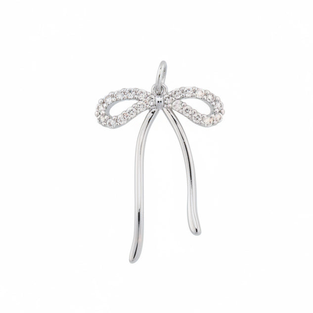 Rhinestone Bow Charm