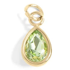 Teardrop Birthstone Charm - Gold