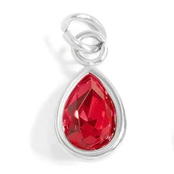 Teardrop Birthstone Charm - Stainless