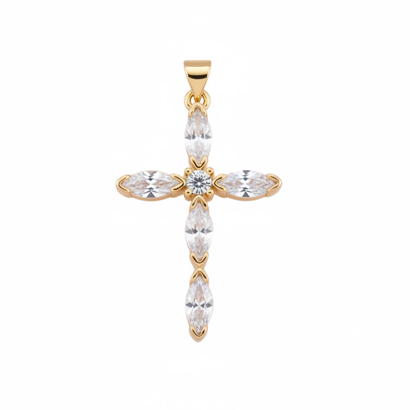 Crystal Cross Charm