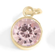 Cubic Zirconia Birthstone Charm - Gold