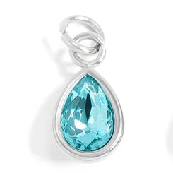 Teardrop Birthstone Charm - Stainless