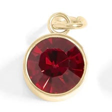 Cubic Zirconia Birthstone Charm - Gold