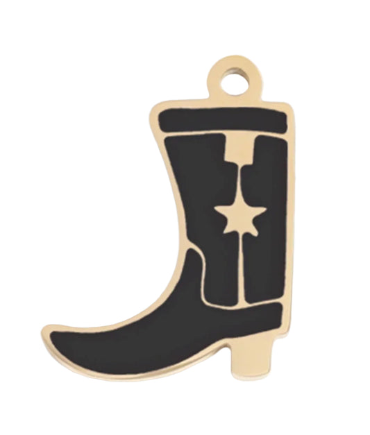 Cowboy Boot Charm - Black