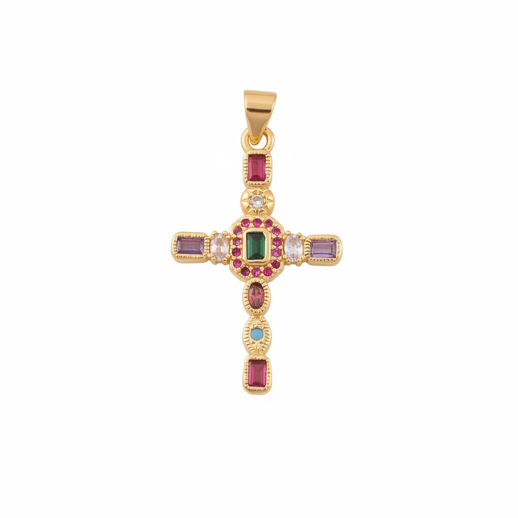 Colorful Cross Pendant