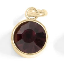 Cubic Zirconia Birthstone Charm - Gold