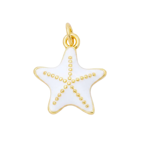 Starfish Charm - White