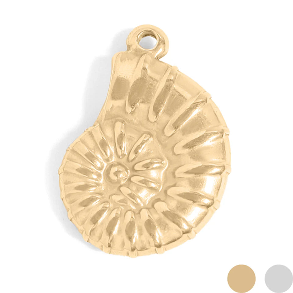 Gold Swirly Shell Charm