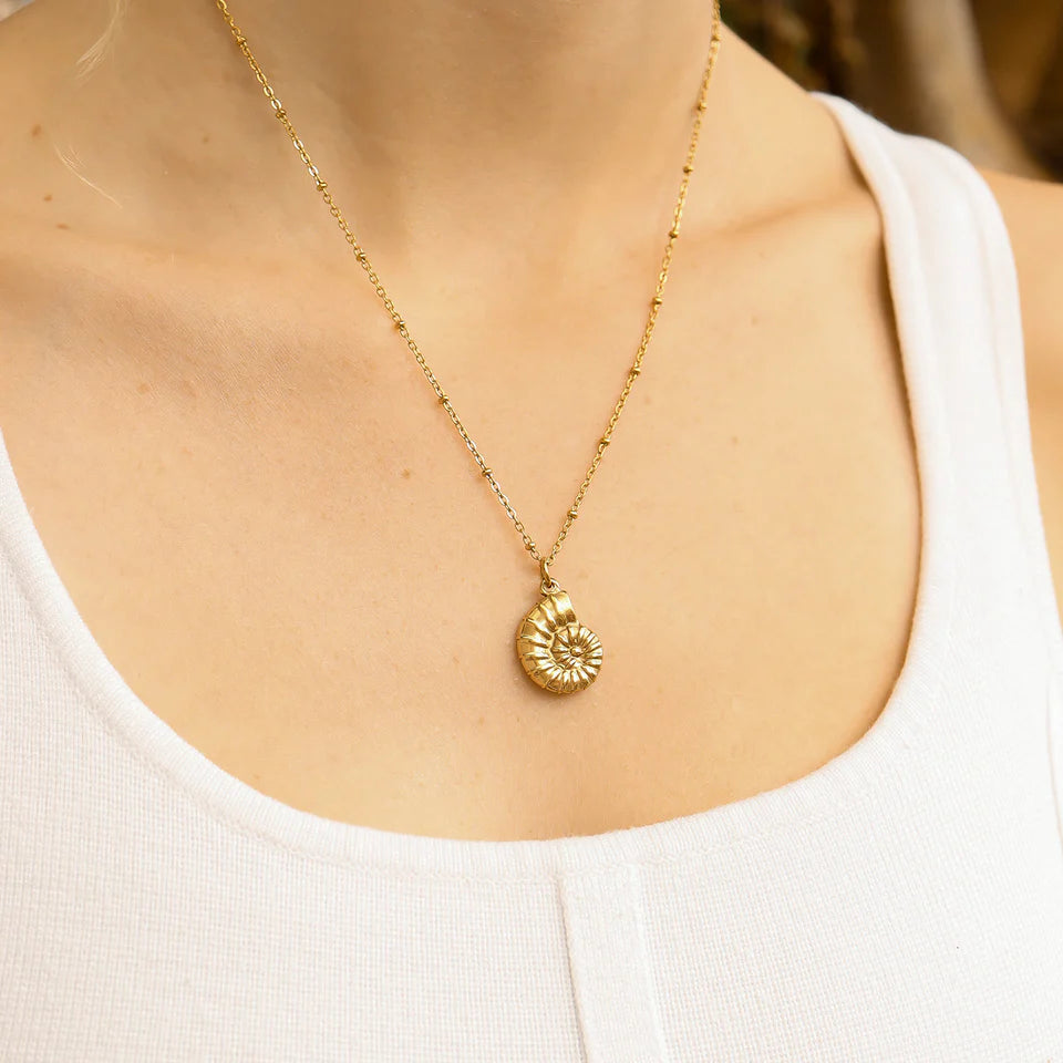 Gold Swirly Shell Charm