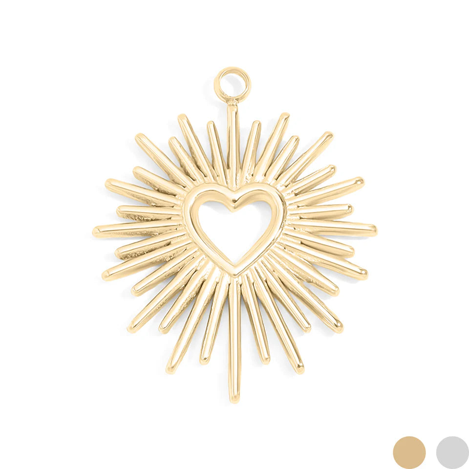 Textured Sunburst Heart