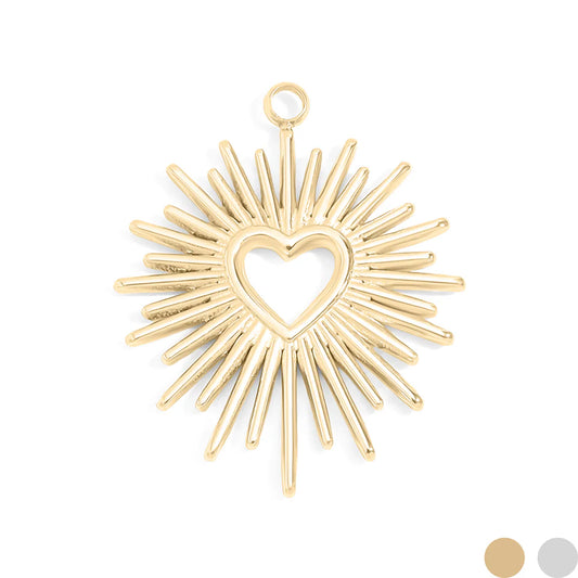 Textured Sunburst Heart