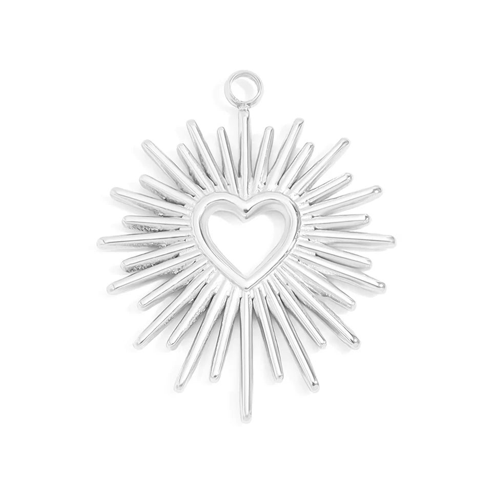 Textured Sunburst Heart