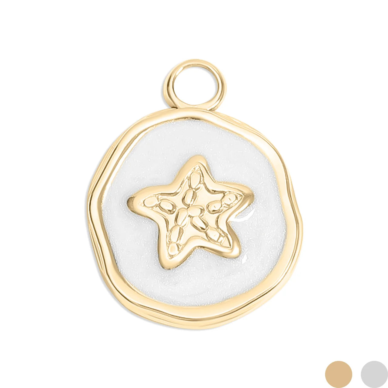 Coastal Starfish Charm - White