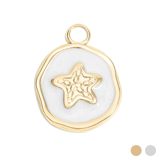 Coastal Starfish Charm - White