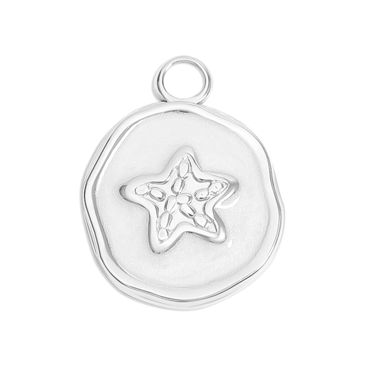 Coastal Starfish Charm - White